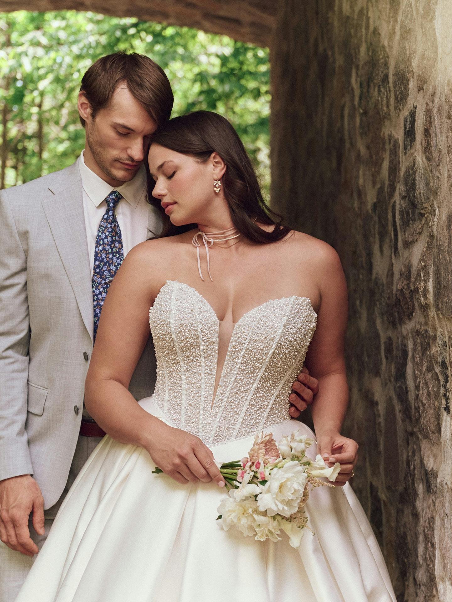 Romantic A-line bridal gown